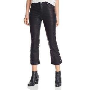 BLANK NYC Varick Cropped Faux Vegan Leather Flare Pants